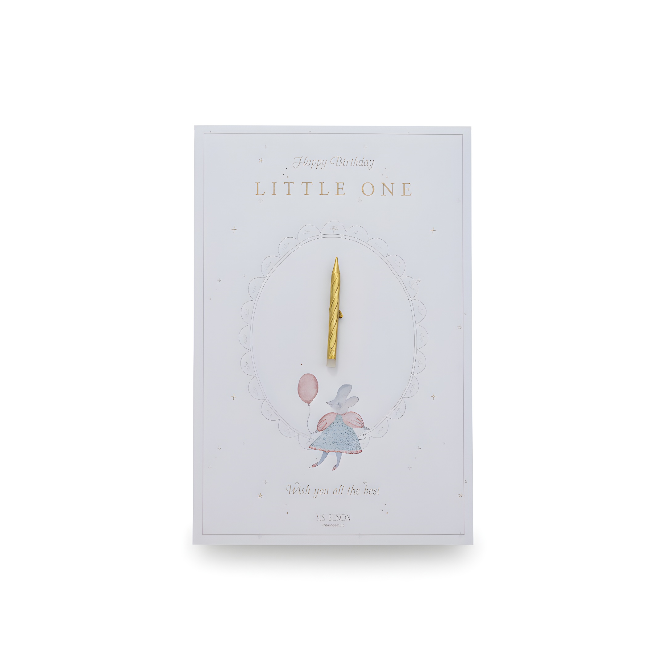 כרטיס ברכה עם נר – לולה העכברה